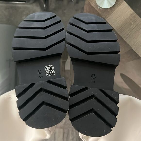 3.1 Phillip Lim Kate Lug Sole Knee High Boots, Bone/Black, New, Size 38.5 - Picture 10 of 13